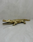 Large Vintage Brass Alligator