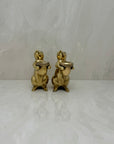 Bronze Squirrel Candleholders-A Pair