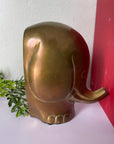 Vintage Brass Elephant Bookends- A Pair