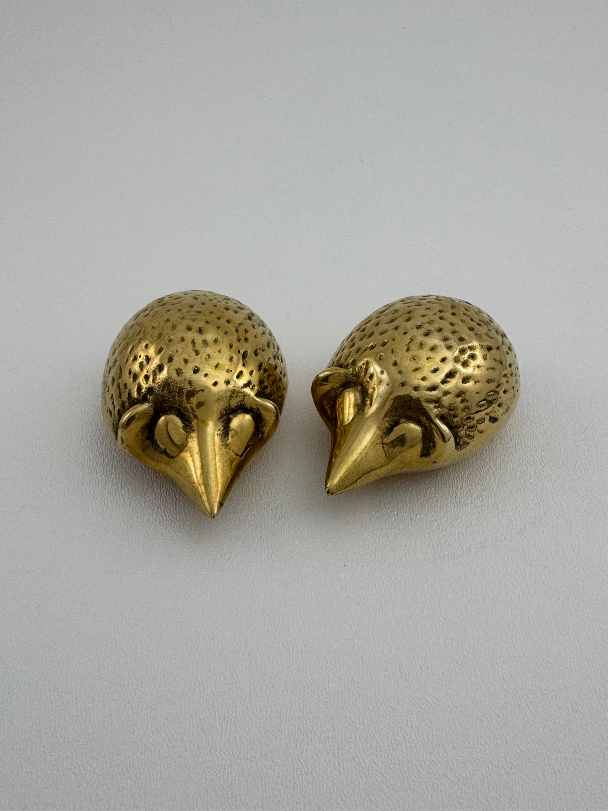 Vintage Brass Hedgehogs-A Pair