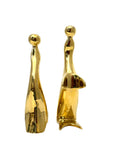 Vintage Brass Sea Lions | Abstract Mid-Century Modern Sculptural Pair