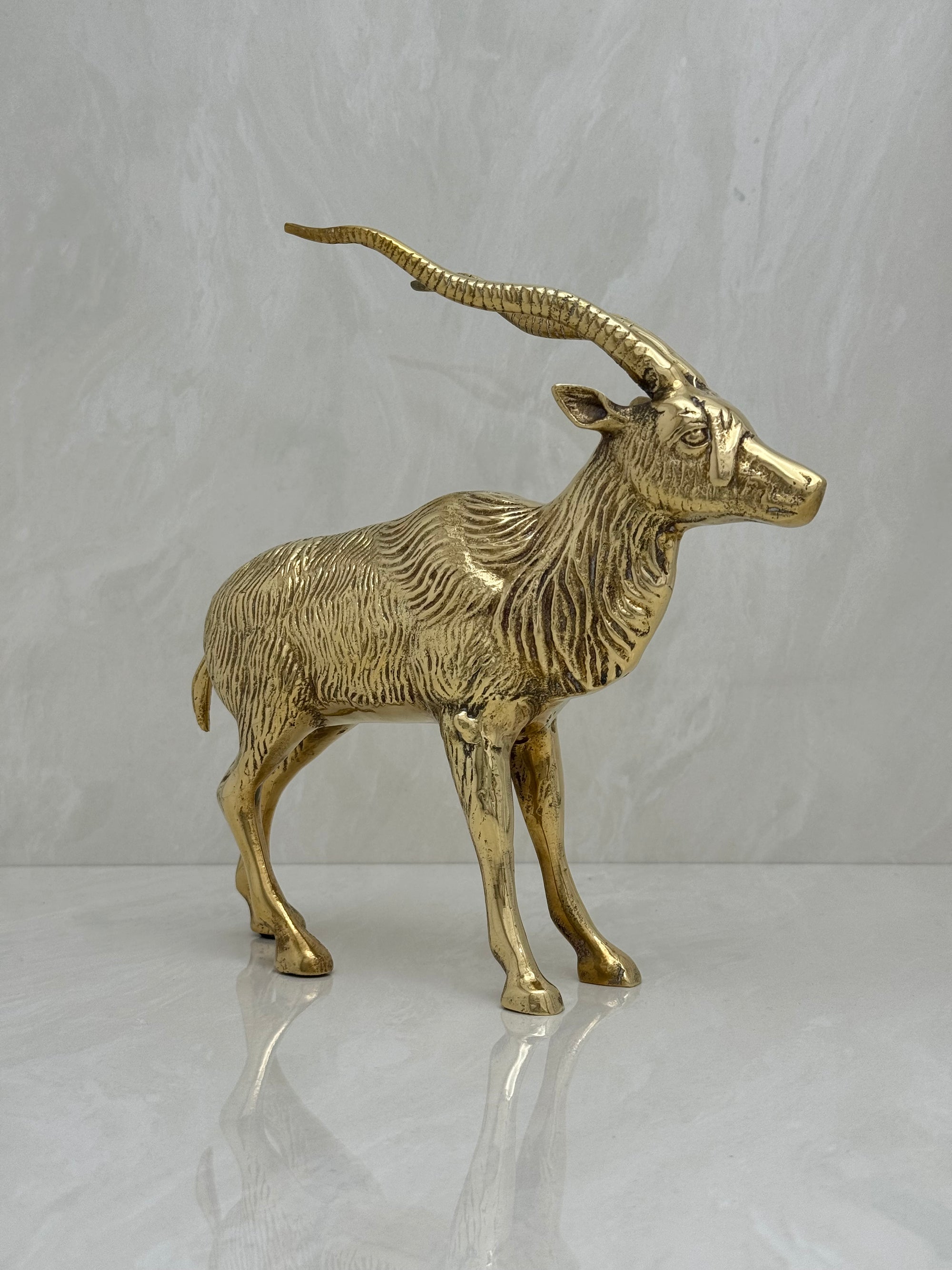 Vintage Brass Antelope