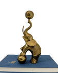 Vintage Brass Balancing Elephant