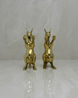 Vintage Brass Kangaroo Bookends-A Pair