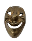 Vintage Brass Comedy & Tragedy Masks – Theater Wall Art, Made in India