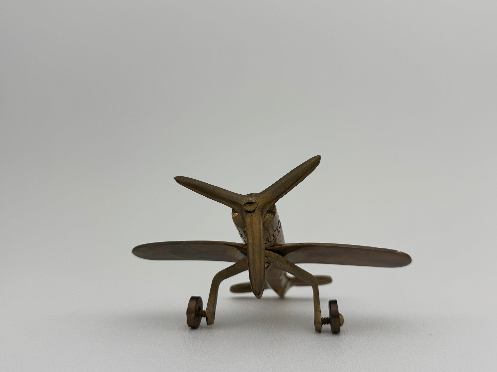 Small Vintage Brass Airplane
