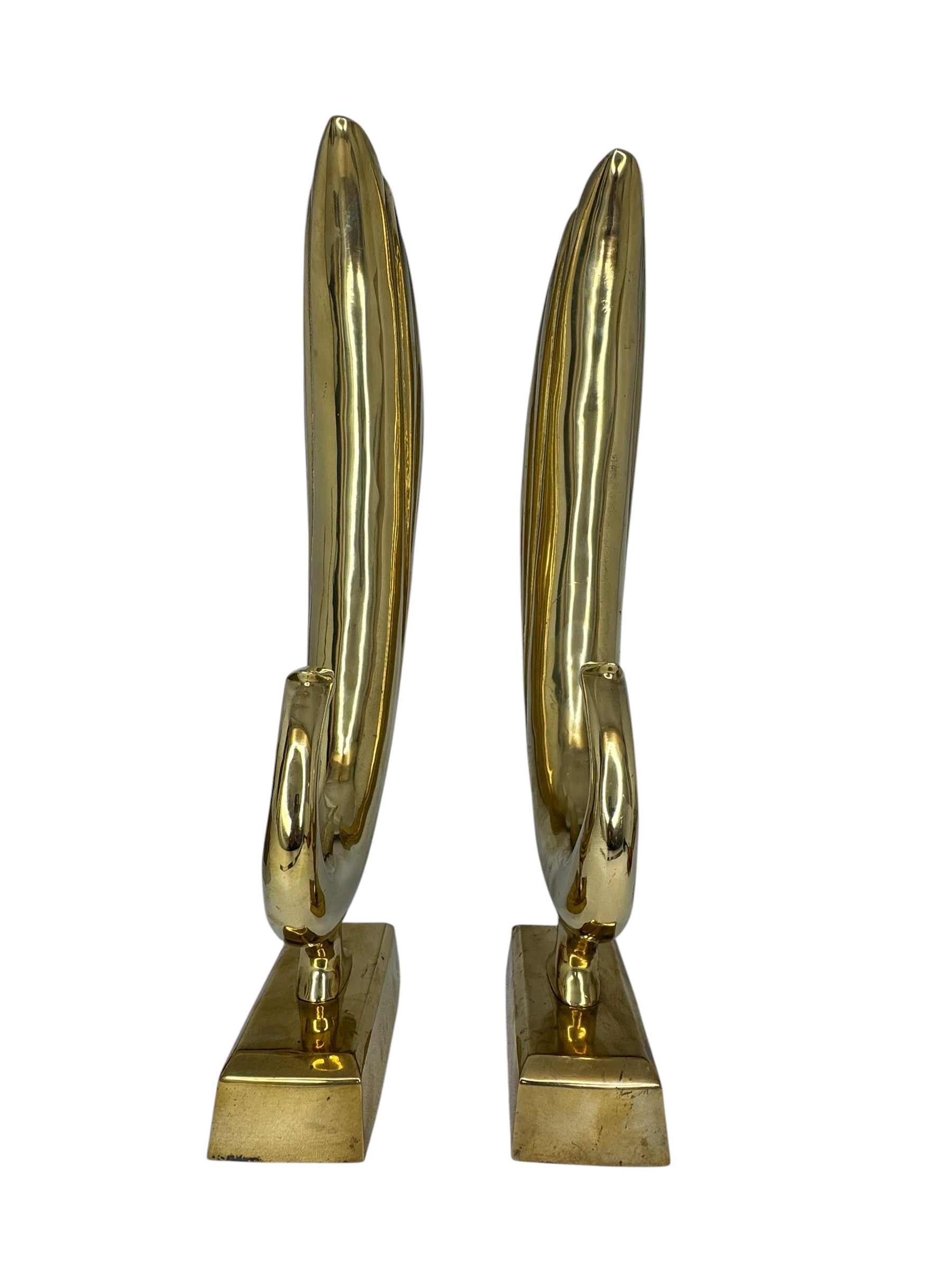 Beautiful Pair of Vintage Mid-Century Brass Peacock Sculpture/Vases-17 Inches