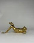 Vintage Brass Relaxing Frog