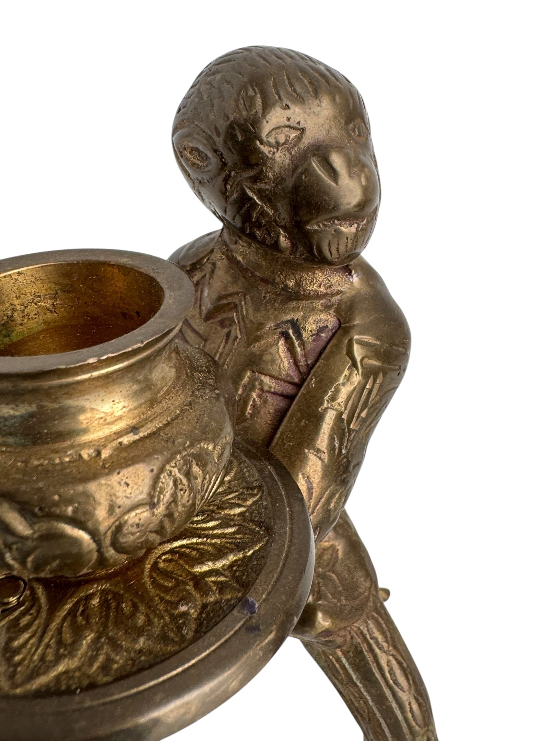 Vintage Brass Monkey Candle Holders