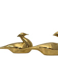 Vintage Brass Oversized Pheasant Pair – Mid-Century Figurines