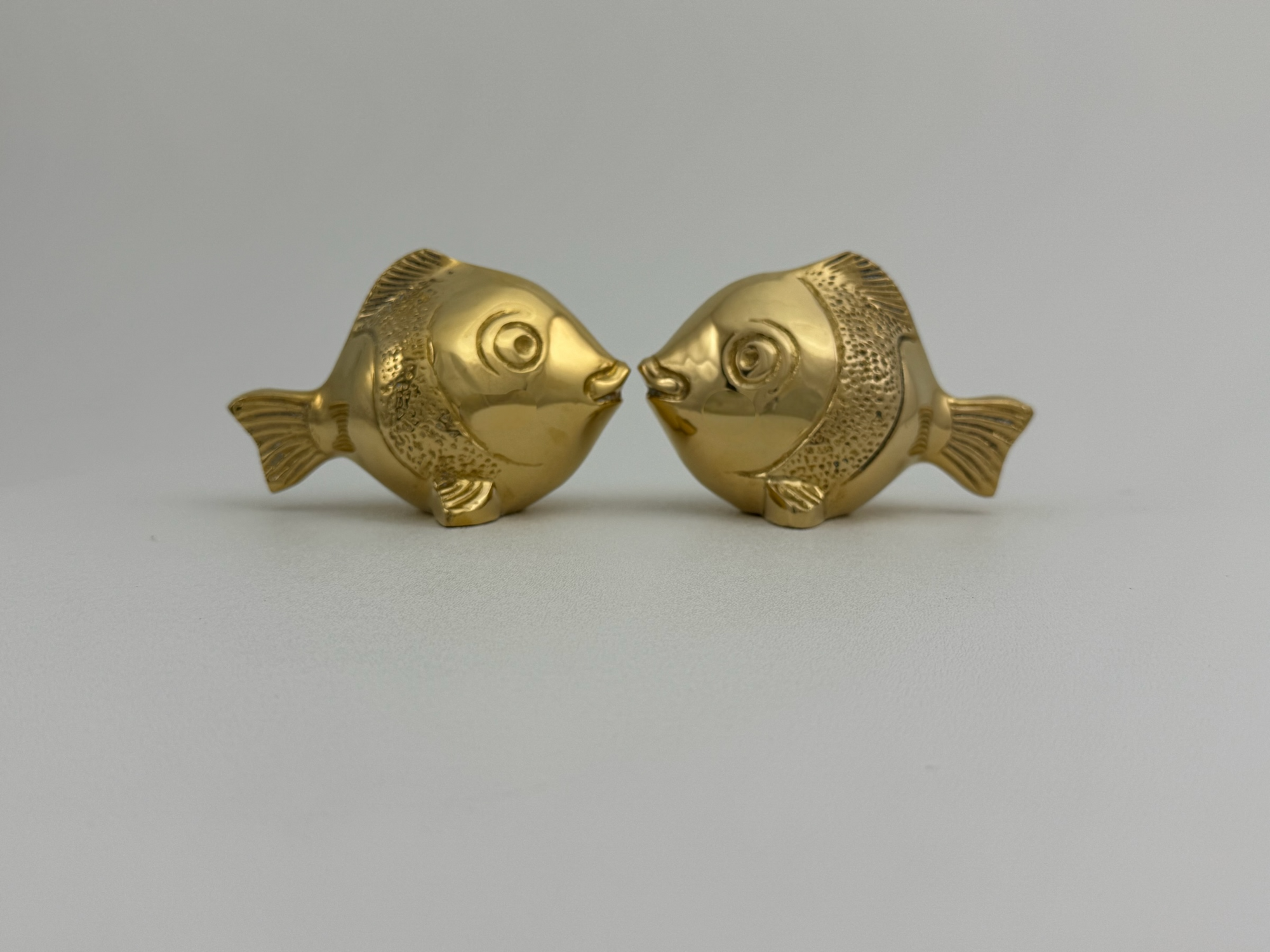 Whimsical Vintage Brass Fish-A Pair