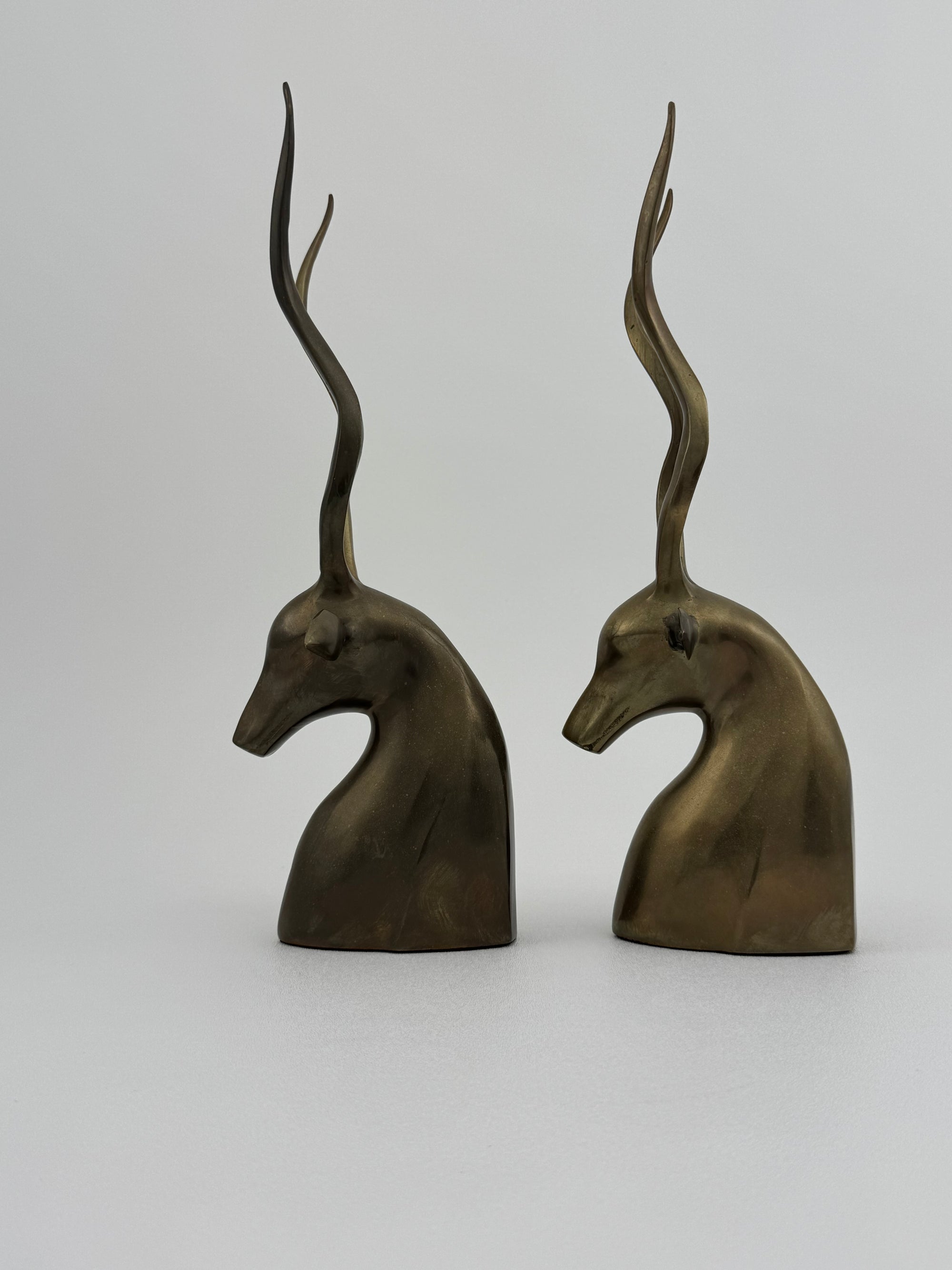 Vintage Brass Antelopes- A  Pair