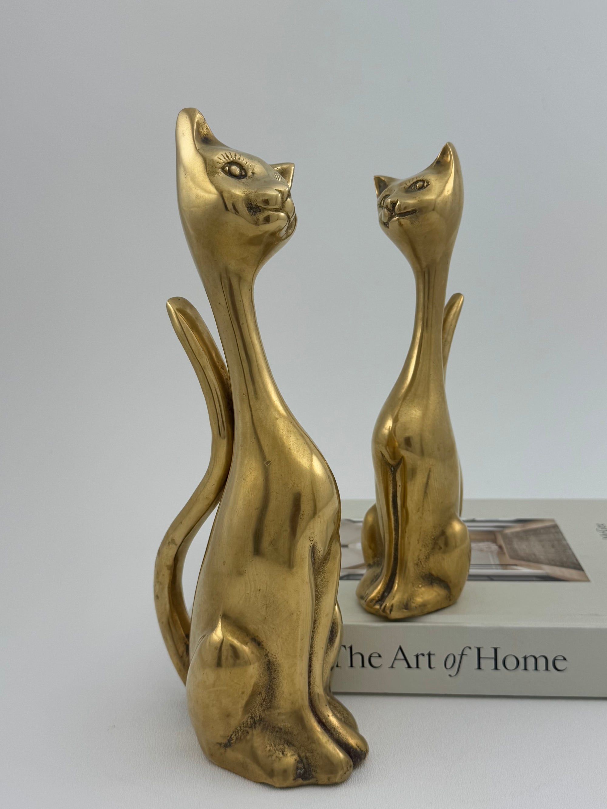 Vintage Bronze Cats-A Pair