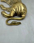 Highly Detailed Vintage Brass Lion