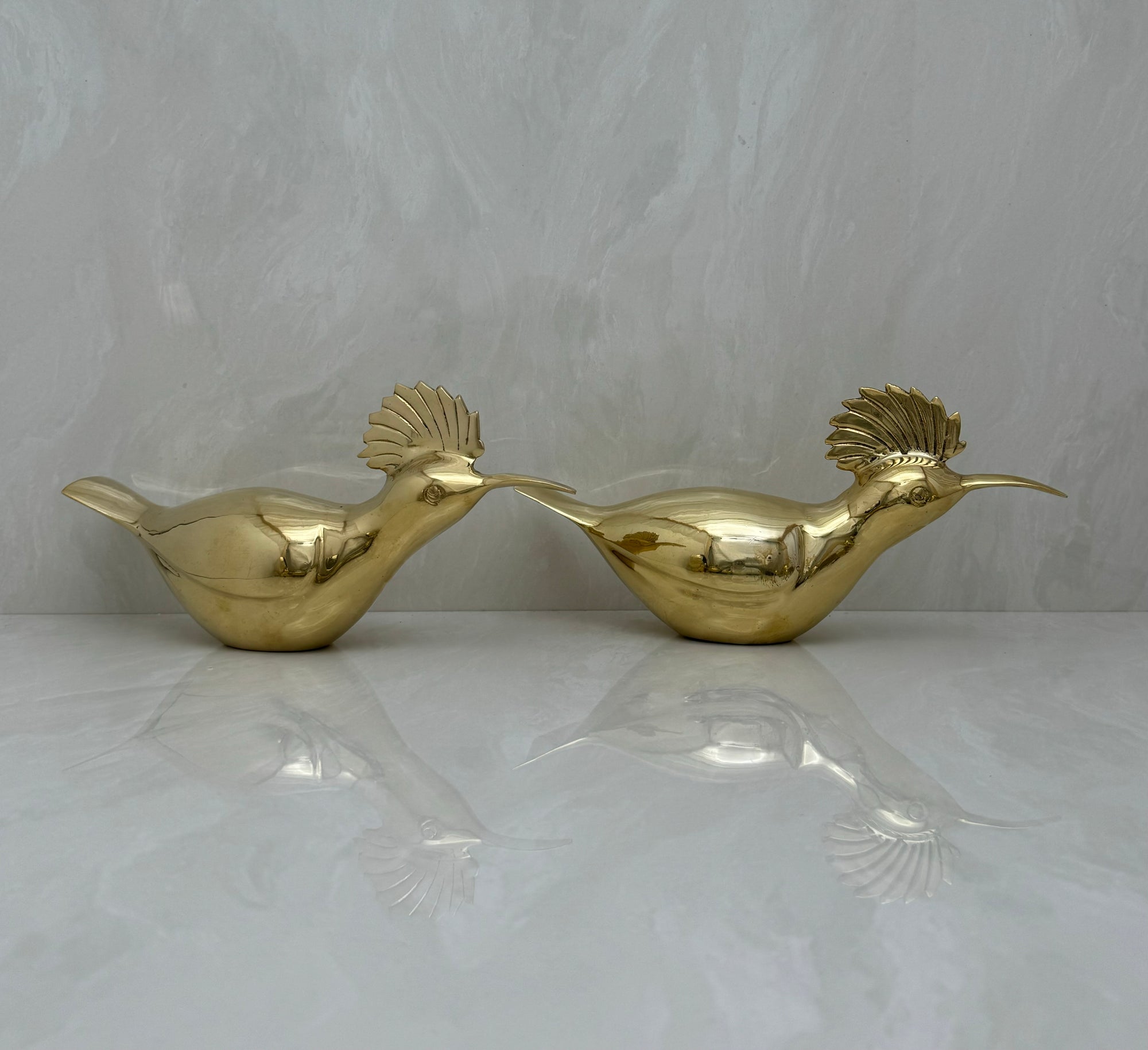 Vintage brass Birds-A Pair