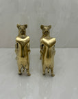 Vintage Brass Pig Candleholders-A Pair