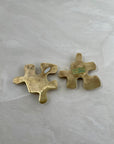 Vintage Brass “I’m Puzzled” Puzzle Pieces- A Set