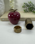 Vintage Apple with Brass Pencil Trinket Holder- A Set