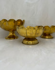 Vintage Brass Floral Bowls- A Three Piece Lightweight Set