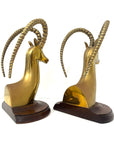 Vintage Sarréid Ltd. Brass Ibex Sculptures — Made in Spain, Mid-Century Modern Elegance