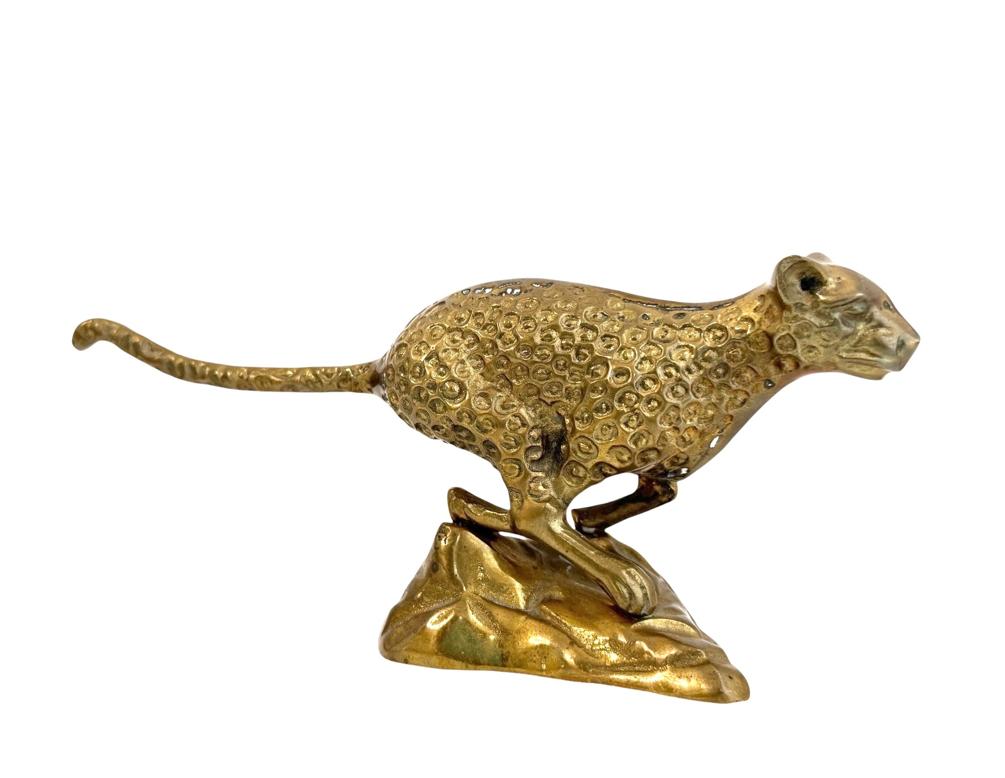 Vintage Brass Cheetah Figurine