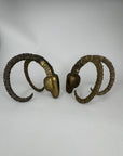 Vintage 1981 Dolbi Cashier Ram Horn Sculptures