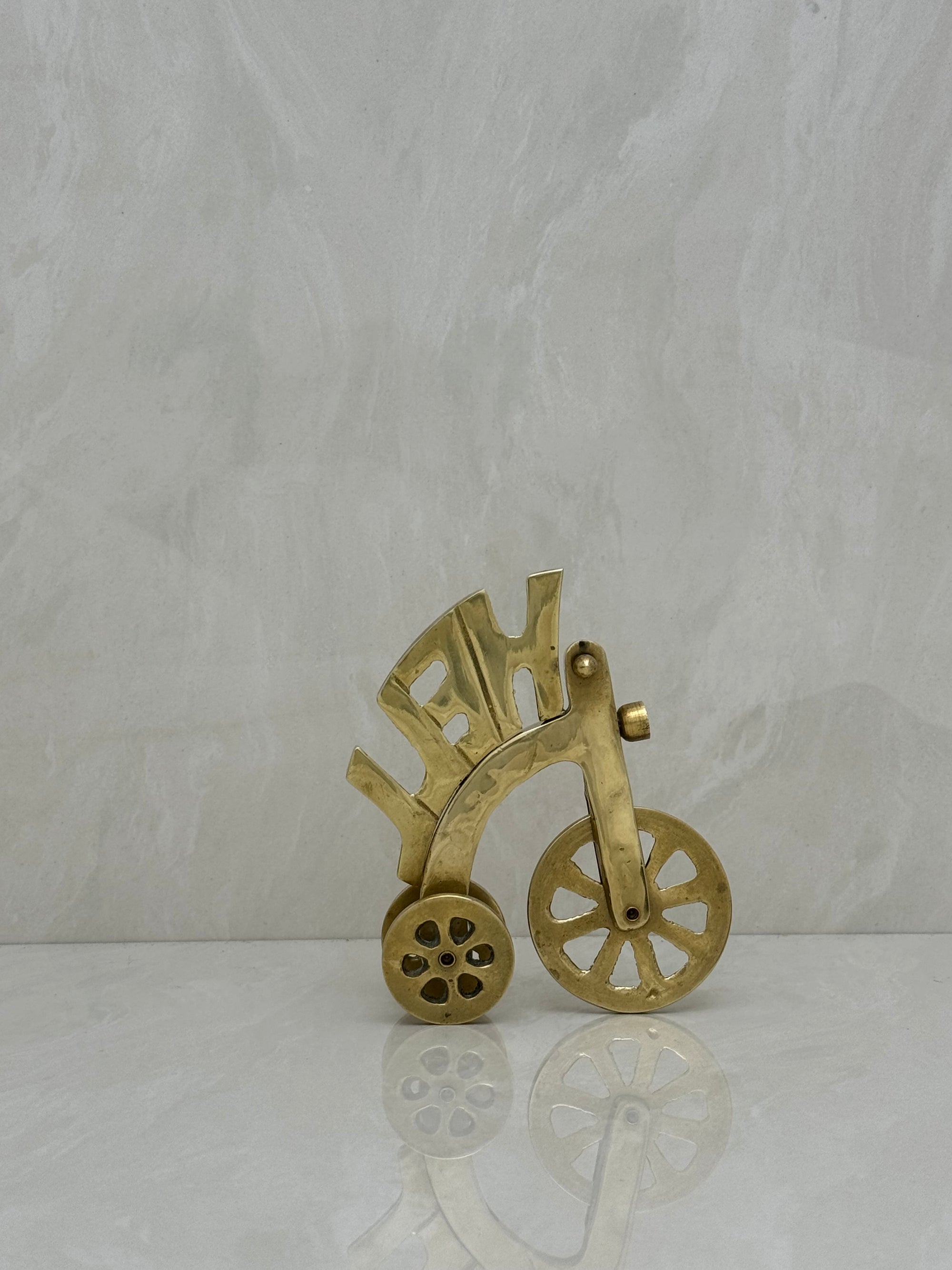 Vintage Brass &quot;Hell on Wheels&quot; Bicycle