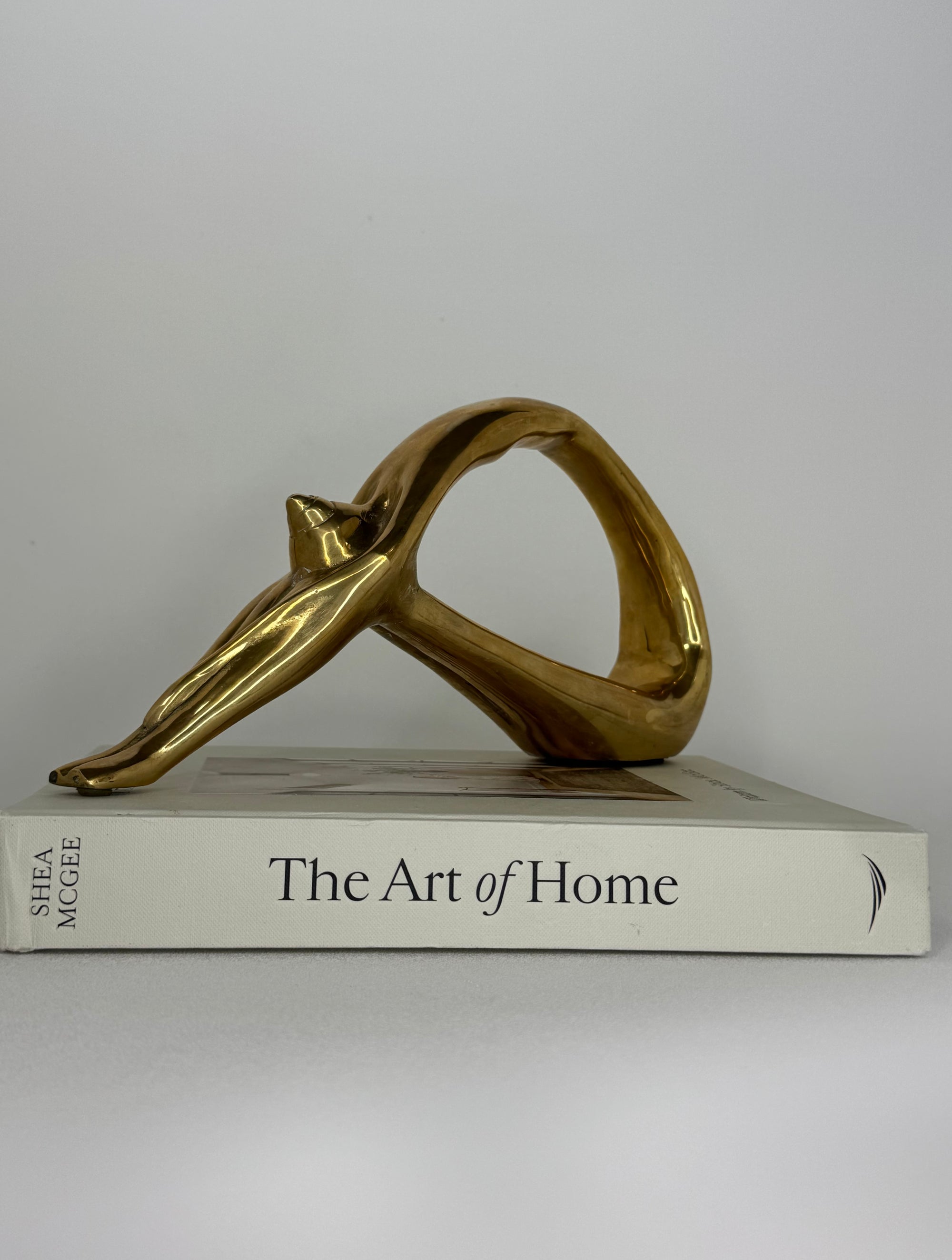 Vintage Brass Yoga Sculpture