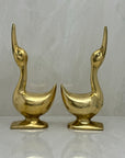 Vintage Brass Goose Bookends-A Pair