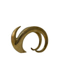 Vintage Brass Abstract Sculpture – Mid-Century Modern Wave Form-Dara International