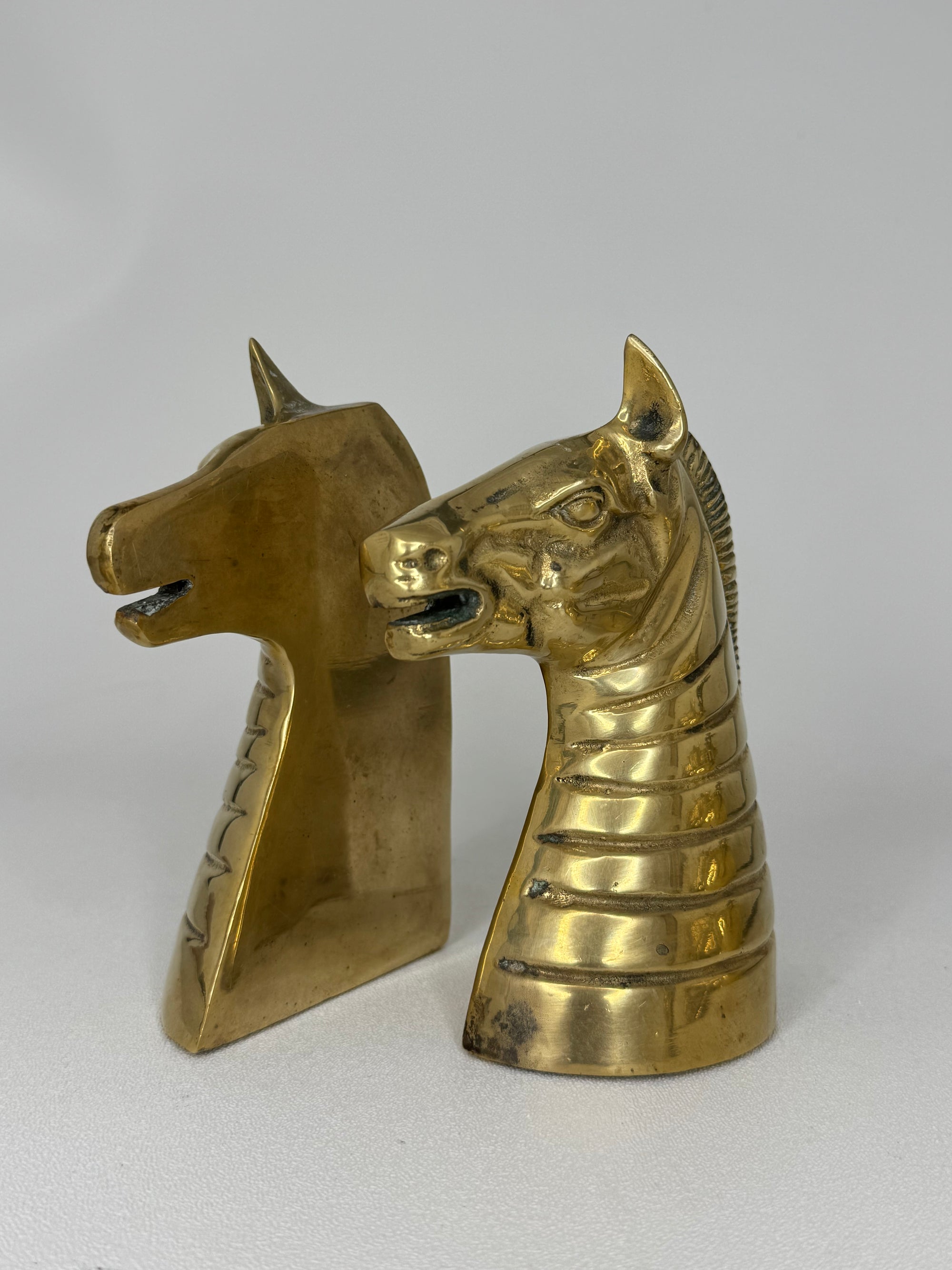 Vintage Brass Zebra Bookends