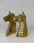 Vintage Brass Zebra Bookends