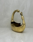 A Vintage Brass Bird Basket/Planter Or Cachepot- By Penco Industries