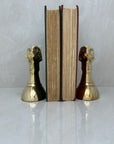 Vintage Brass Dog Bookends- A Pair