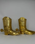 Vintage Brass Cowboy Boots