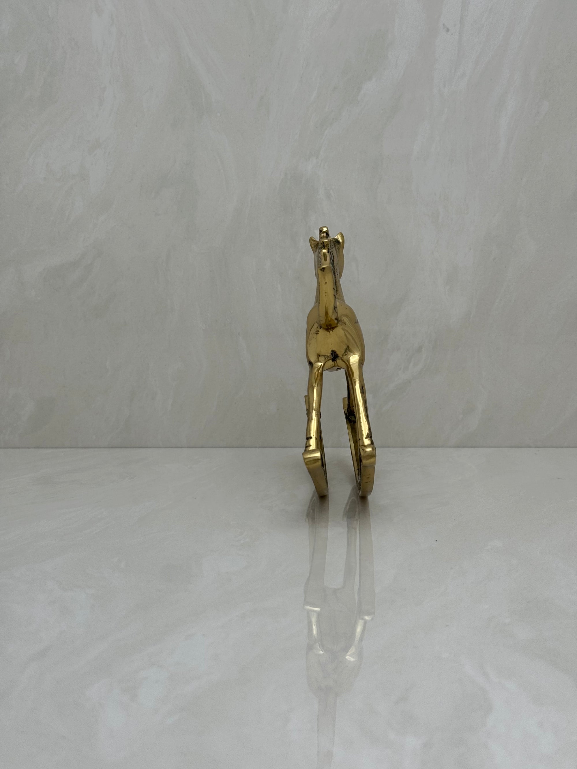 Vintage Brass Rocking Horse Figurine