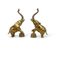 Vintage Brass Circus Elephants- A Pair