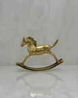 Vintage Brass Rocking Horse Figurine