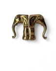 Vintage Brass Elephant Bookends- A Pair