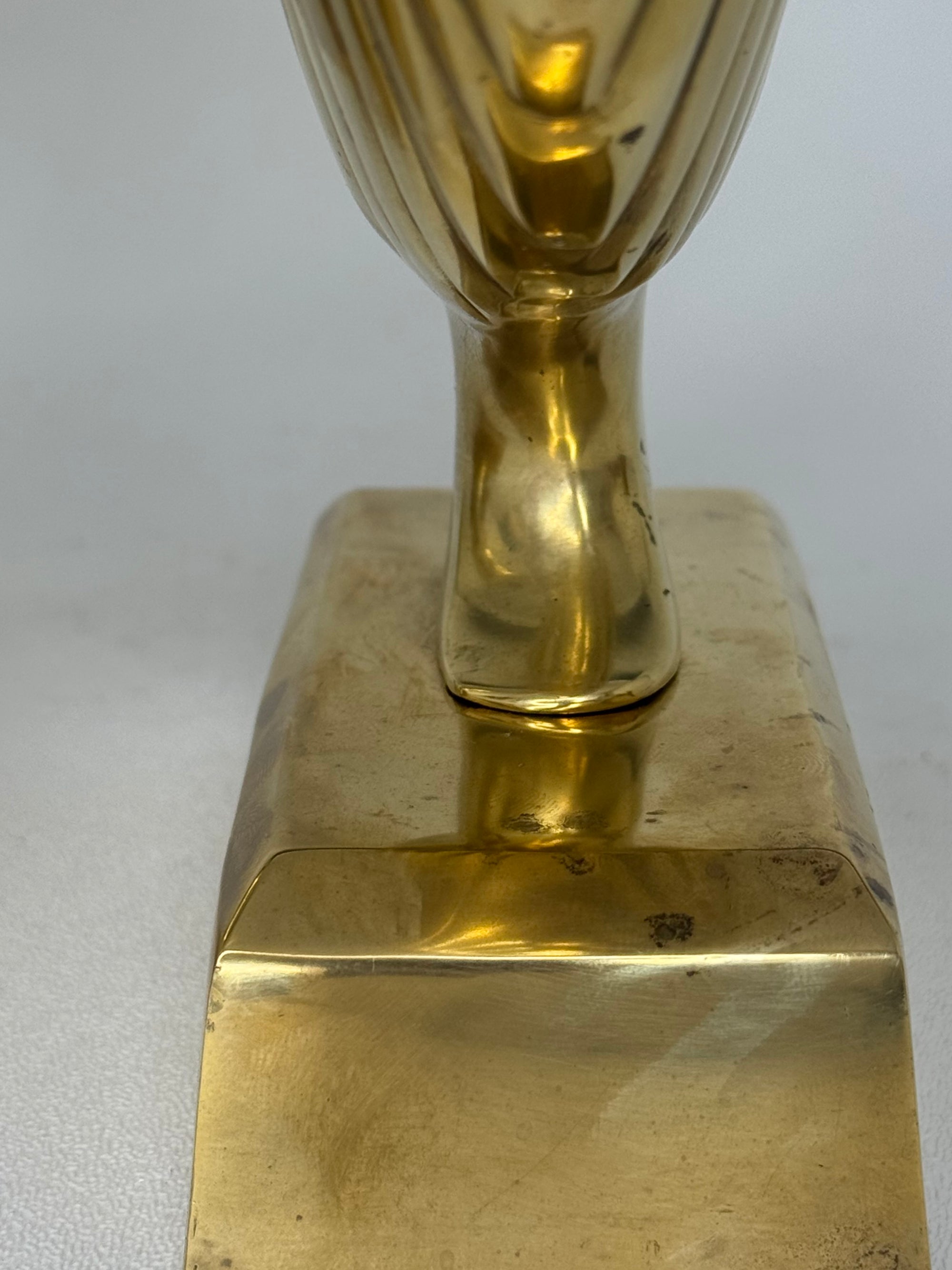 Beautiful Pair of Vintage Mid-Century Brass Peacock Sculpture/Vases-17 Inches