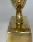 Beautiful Pair of Vintage Mid-Century Brass Peacock Sculpture/Vases-17 Inches