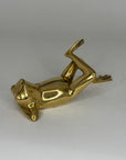 Vintage Brass Relaxing Frog