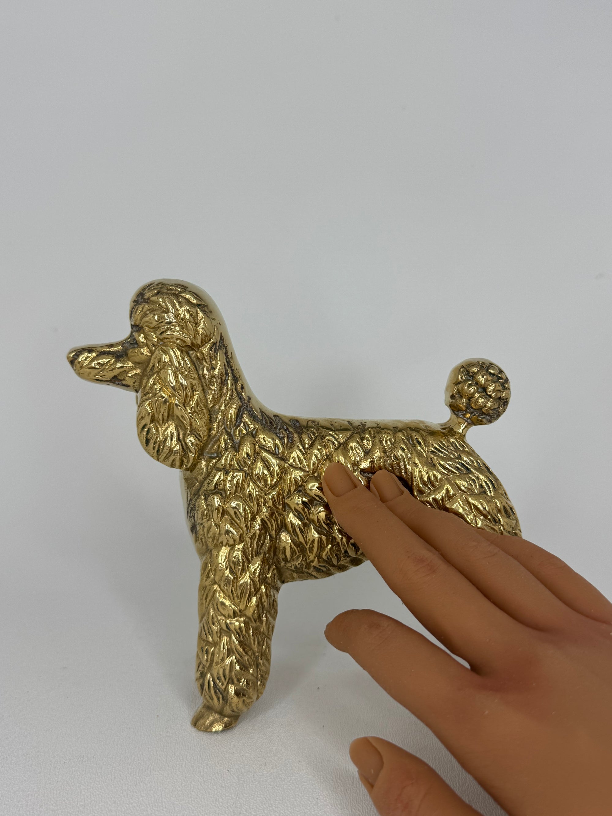 Vintage Brass Poodle