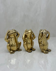 Vintage Morality Frogs Hear, Speak, See No Evil- A Set of Three