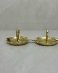 Vintage Small Brass Seahorse Ashtrays-A Pair