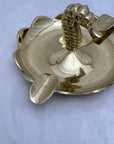 Vintage Small Brass Seahorse Ashtrays-A Pair