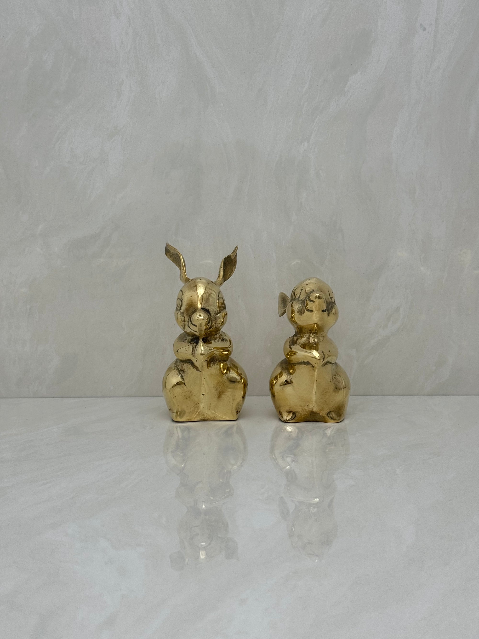 Vintage Brass Bunnies- A Pair