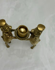 Vintage Bronze Pig Chef Candleholders-A Pair