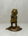 Vintage Brass Frog with Microphone