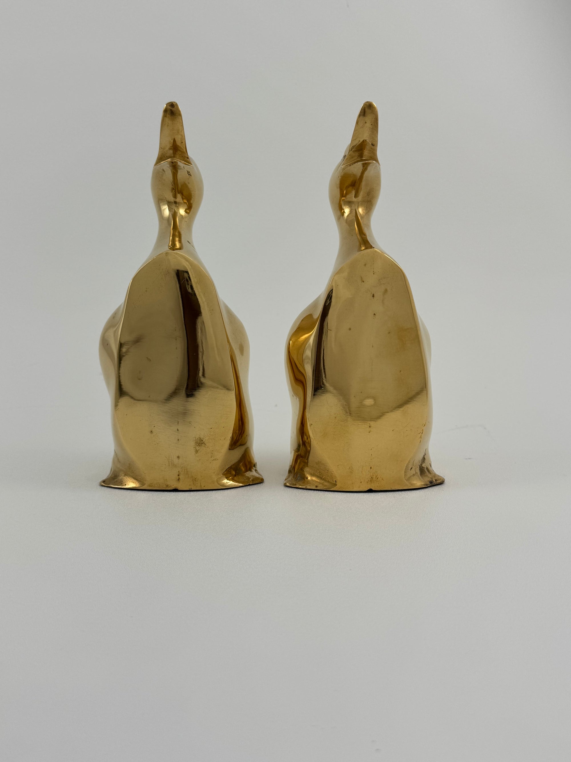 Vintage Brass Duck Bookends-A Pair